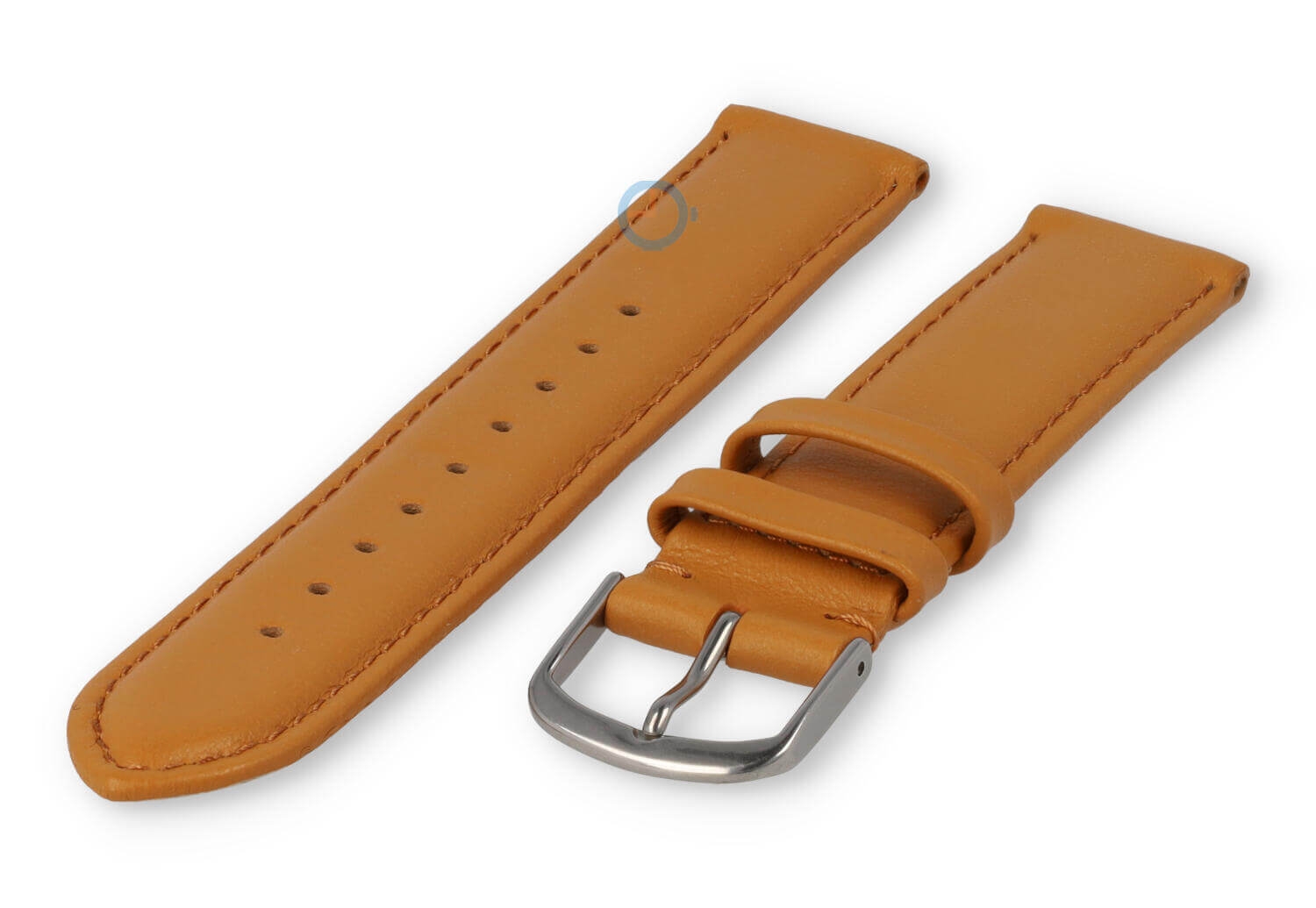 18mm watch strap smooth leather - light brown