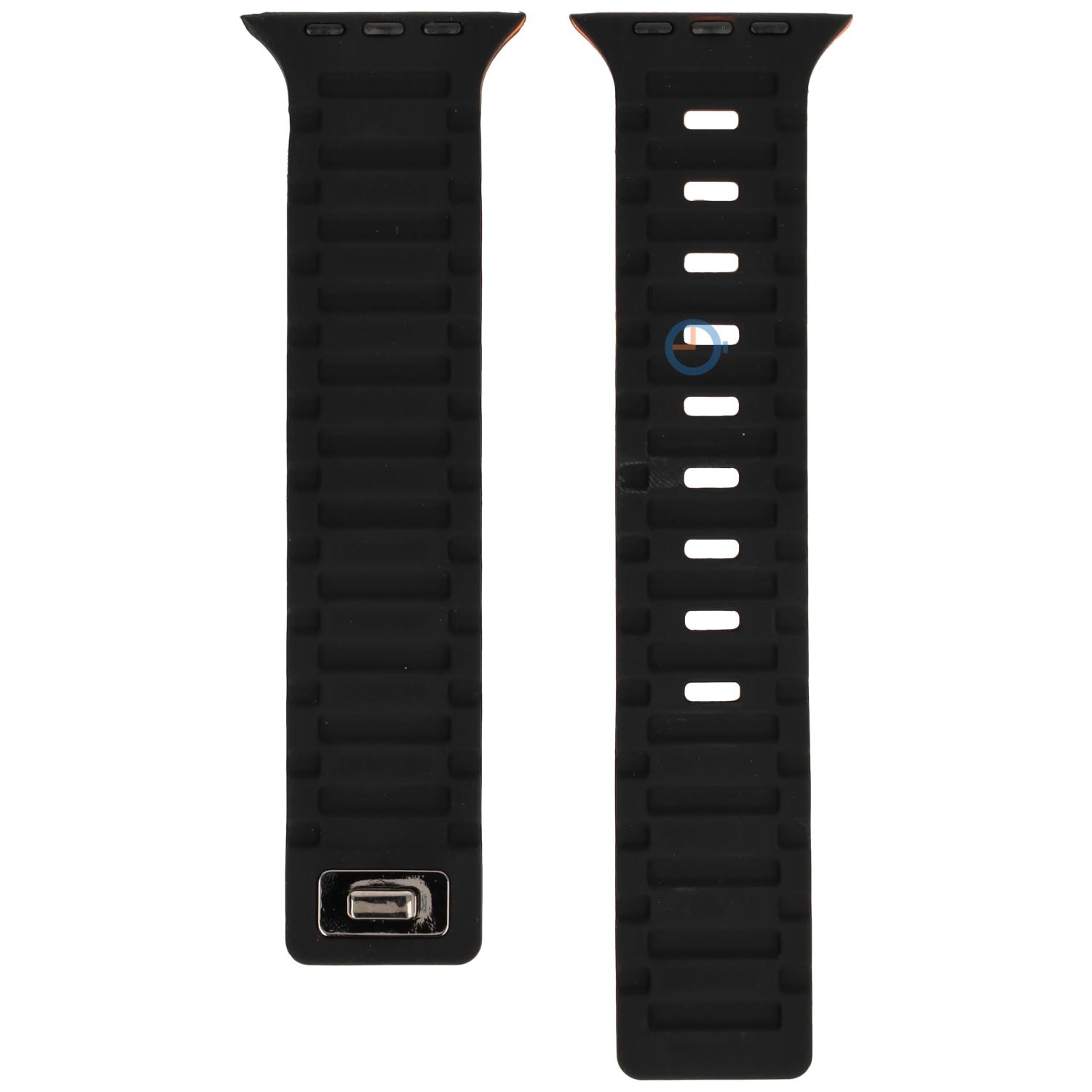 Silicon strap Apple 41mm - Black Orange