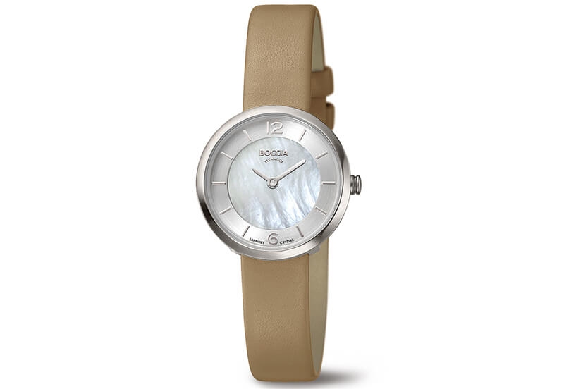 Boccia 3266-01 watch band leather