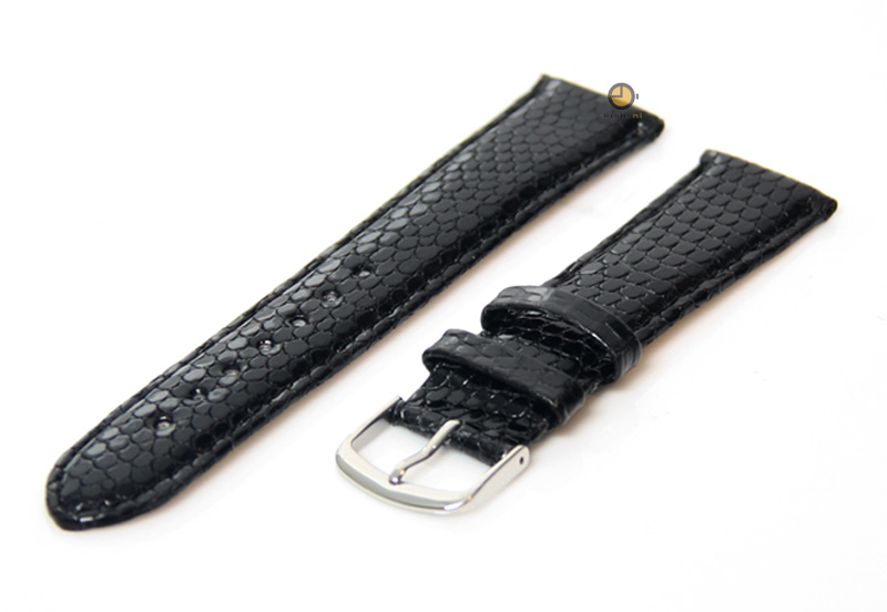 Watchstrap 16mm black (lizard)