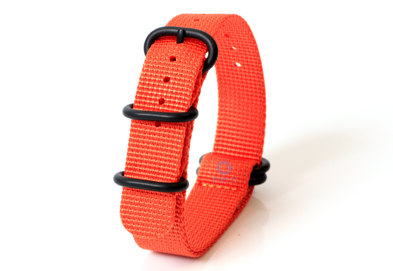 Watchstrap nylon 18mm orange