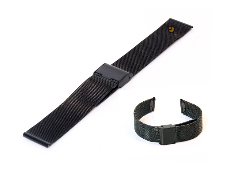 Mesh watchstrap 16mm black fine