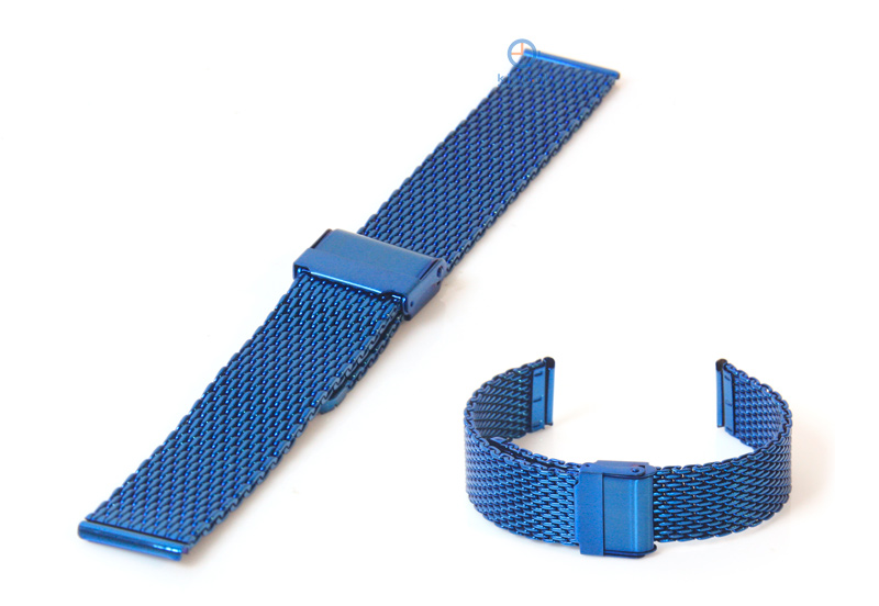 Watchstrap 18mm mesh blue