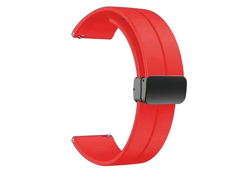 Durable silicone strap 18mm - red