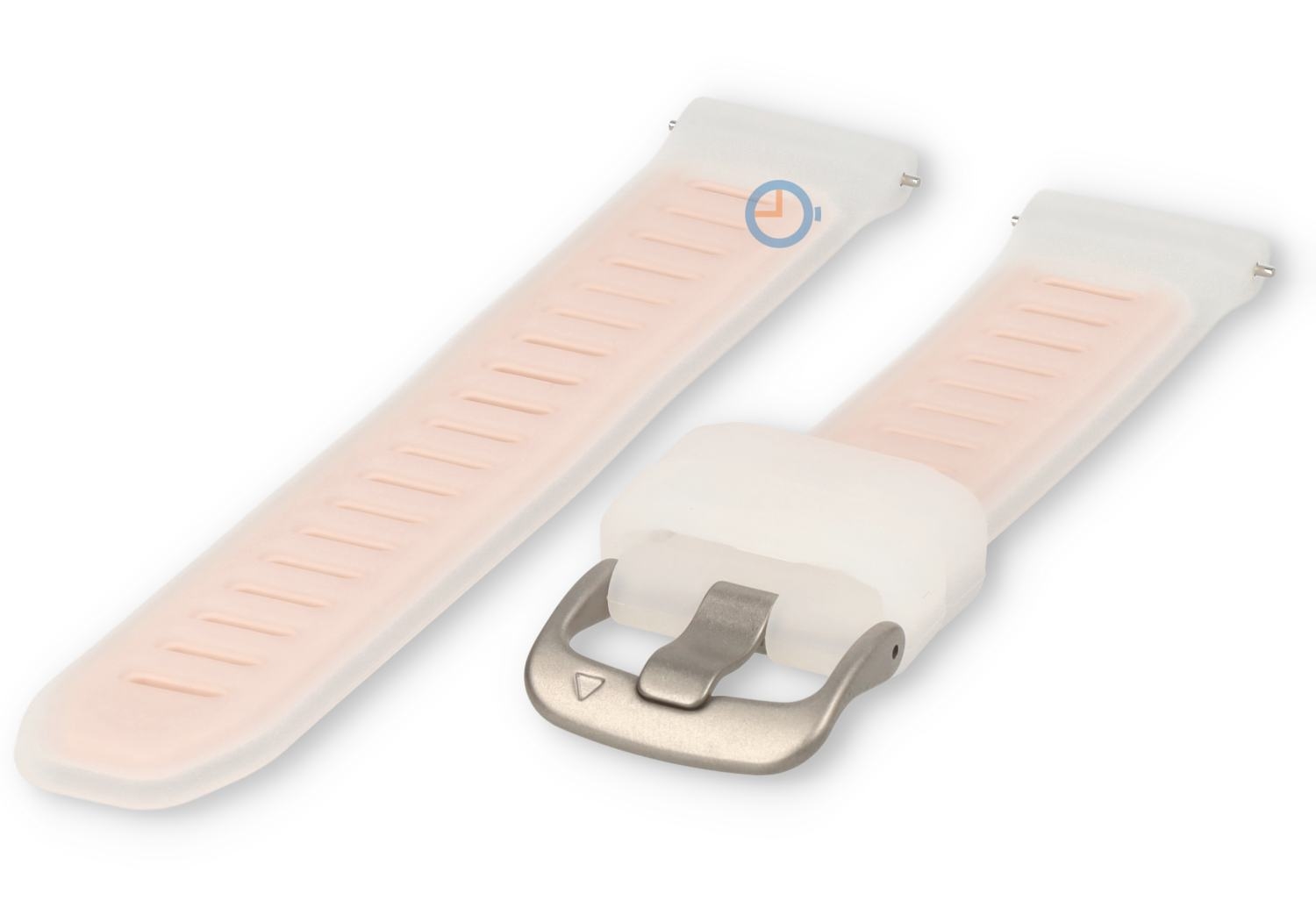 18mm watch strap silicone - transparant/pink
