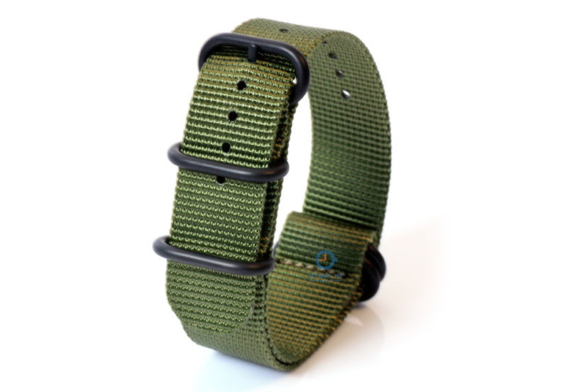 Watchstrap nylon 24mm green