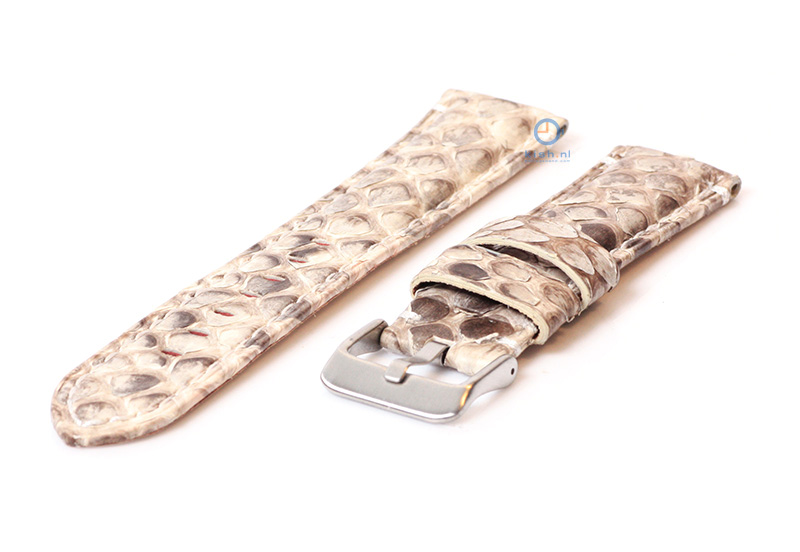 Gisoni watchstrap snake leather 20mm beige XL