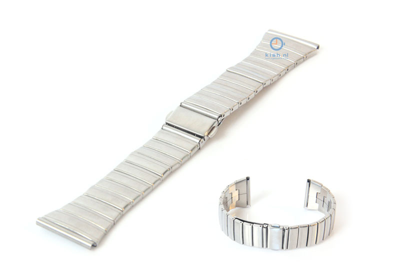 Watchstrap 24mm stainless steel silver