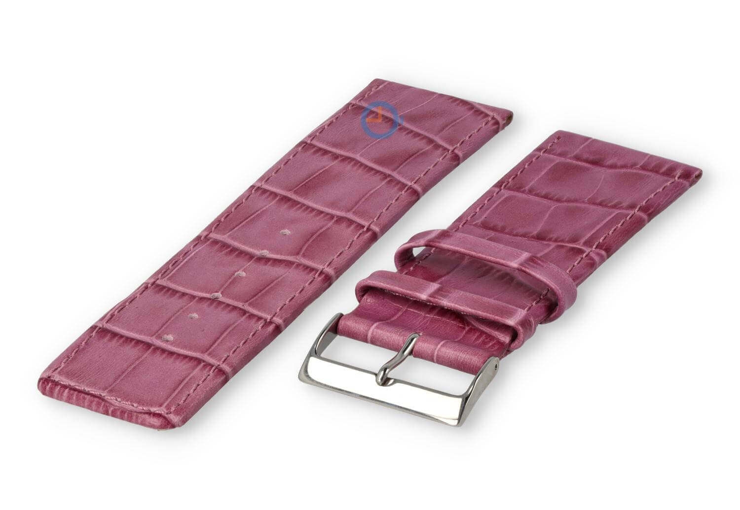 Deluxe croco watch strap - 30mm - blackberry