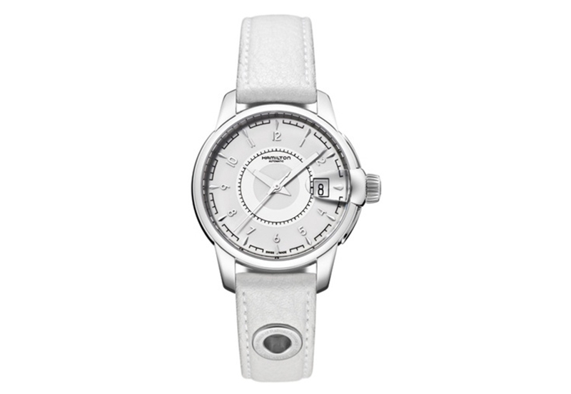 Hamilton watch strap H40415915 - white leather