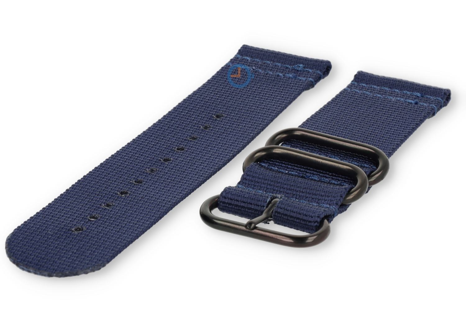 Two-piece nylon band - blue - 26mm