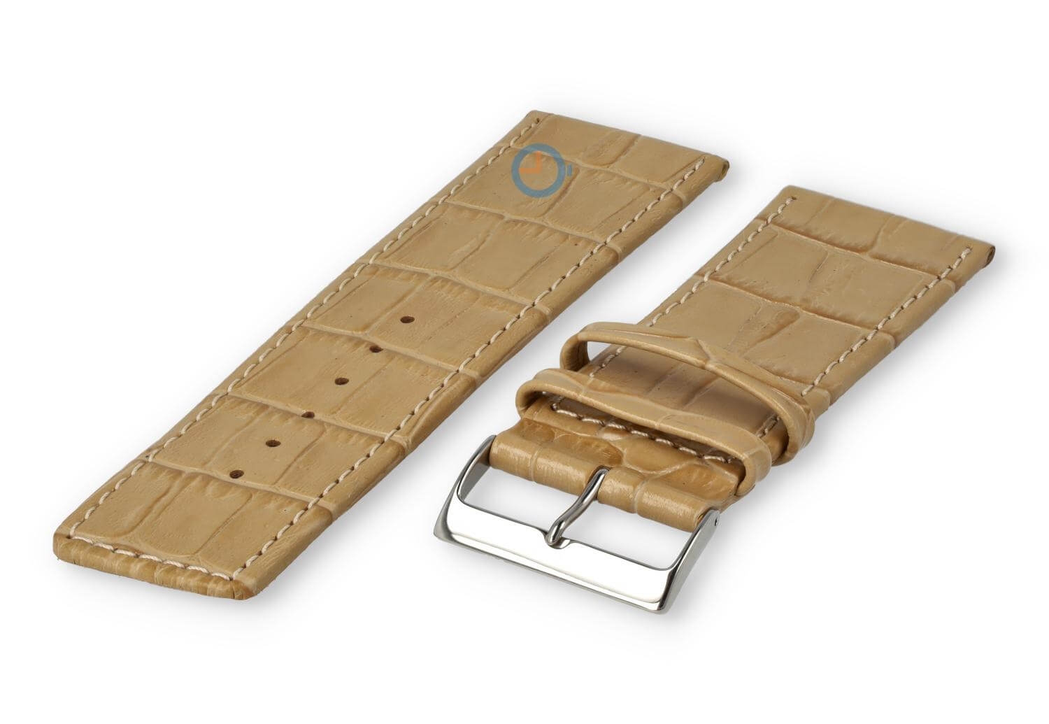 Deluxe croco watch strap XL - 30mm - sand