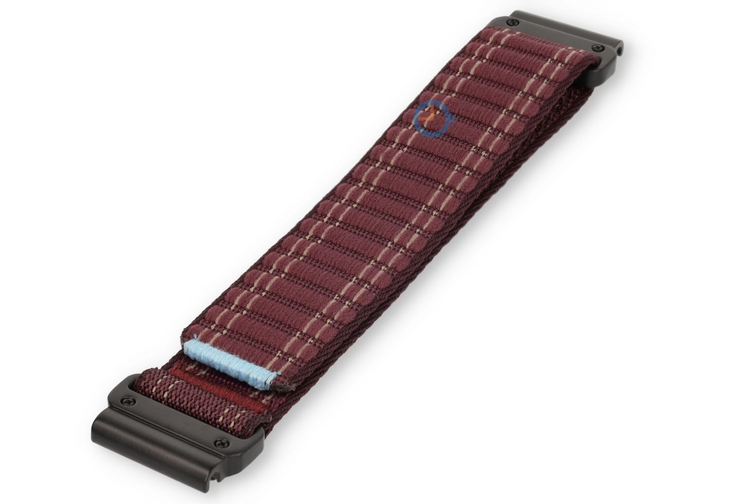 Elastic nylon strap for Garmin Fenix 7 burgundy- 22mm
