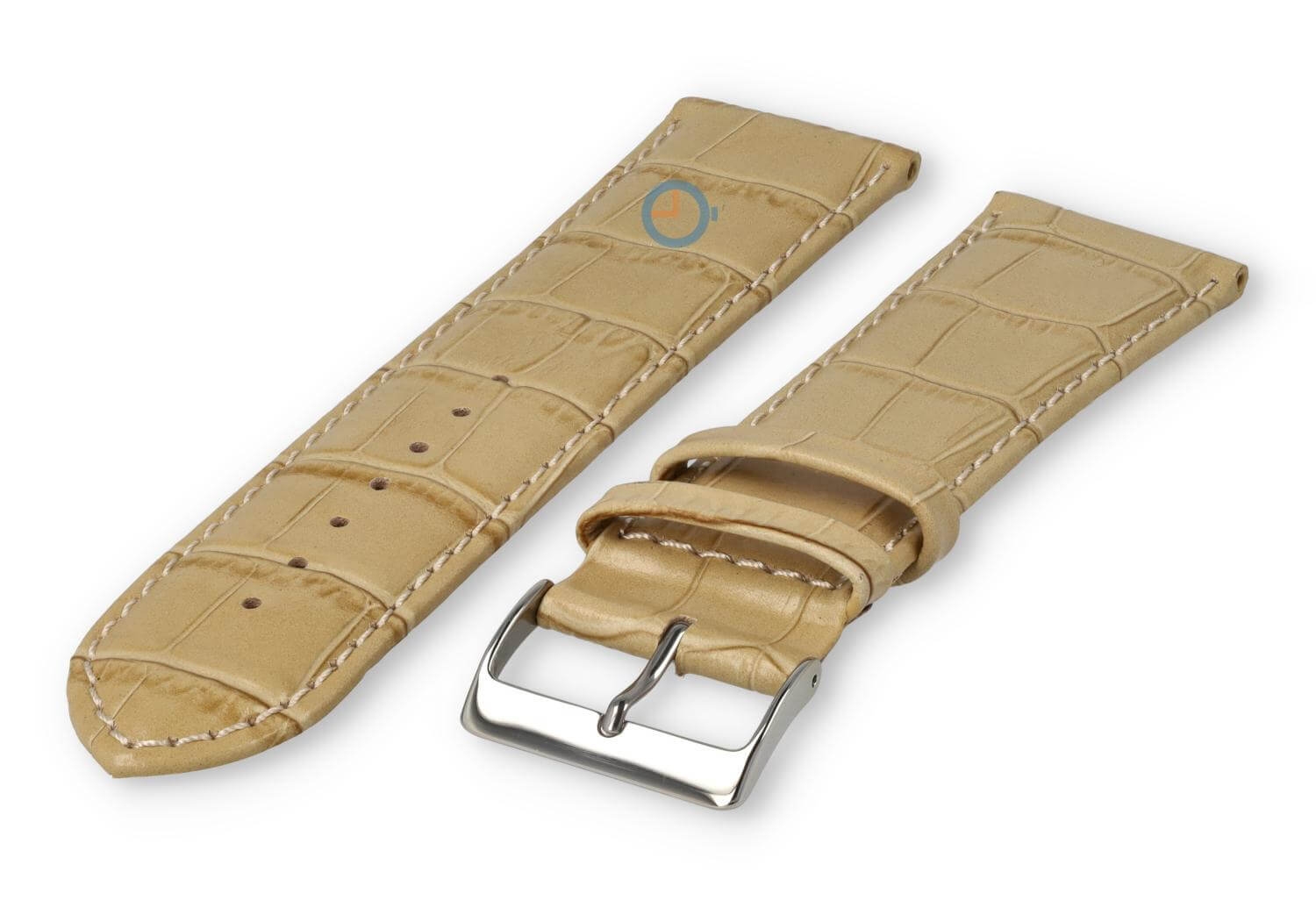 Basic croco watch strap XL - 24mm - sand