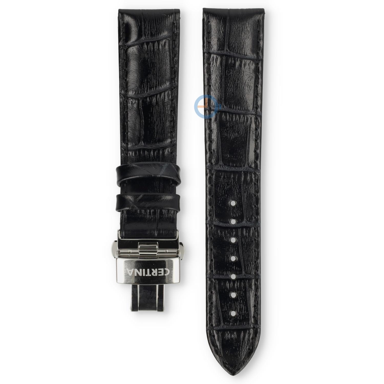 Certina leather strap C0224101603000A 20/18mm black