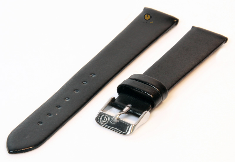 Seamless watchstrap 18mm black leather