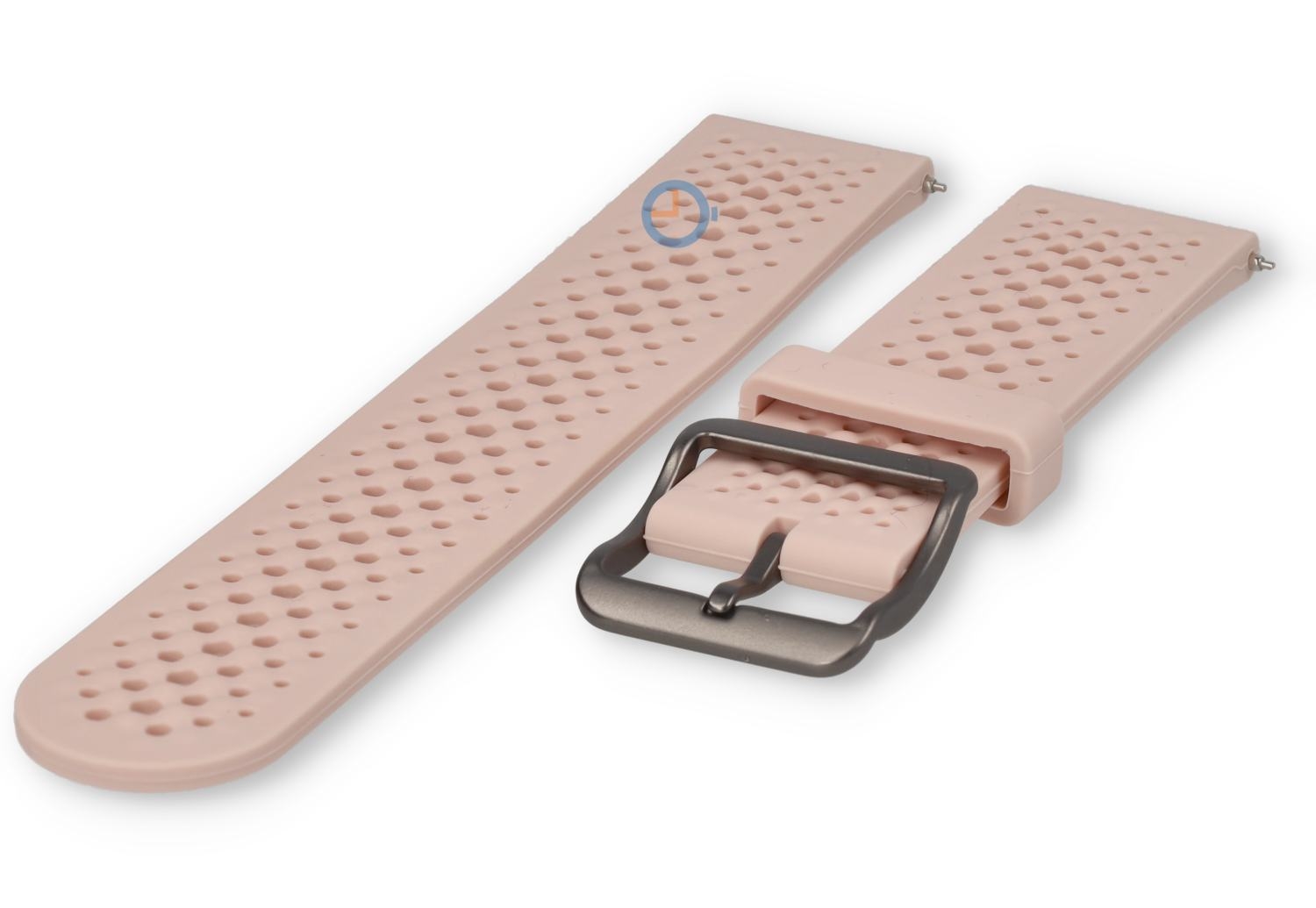 Breathable silicone strap - 22mm pink - perforated