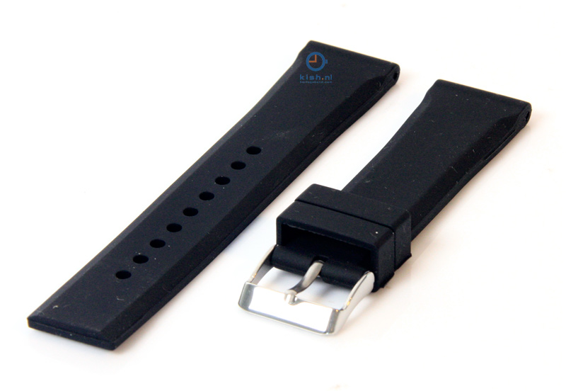 Watchstrap 22mm rubber black
