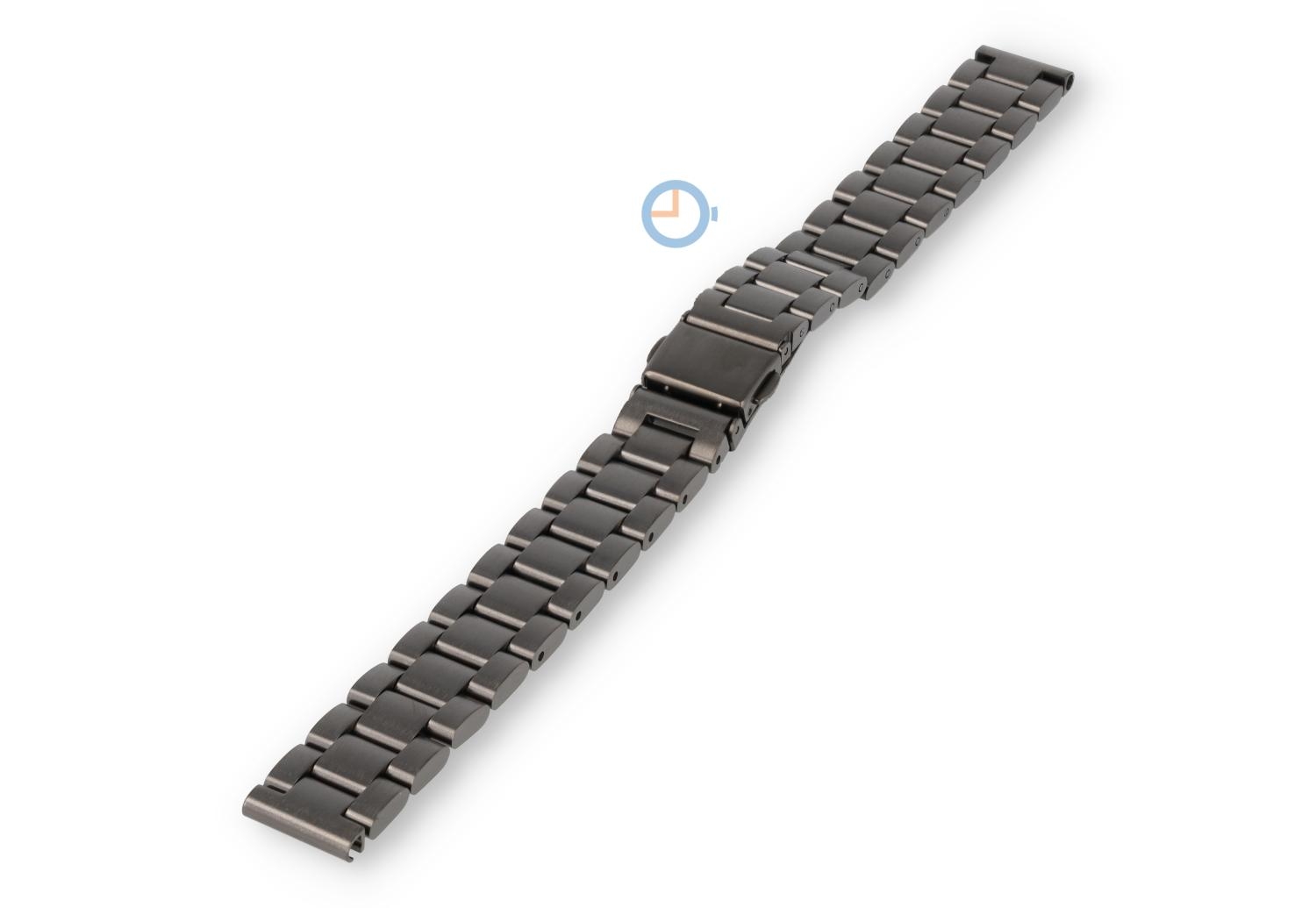 14mm steel linked strap matt - gunmetal