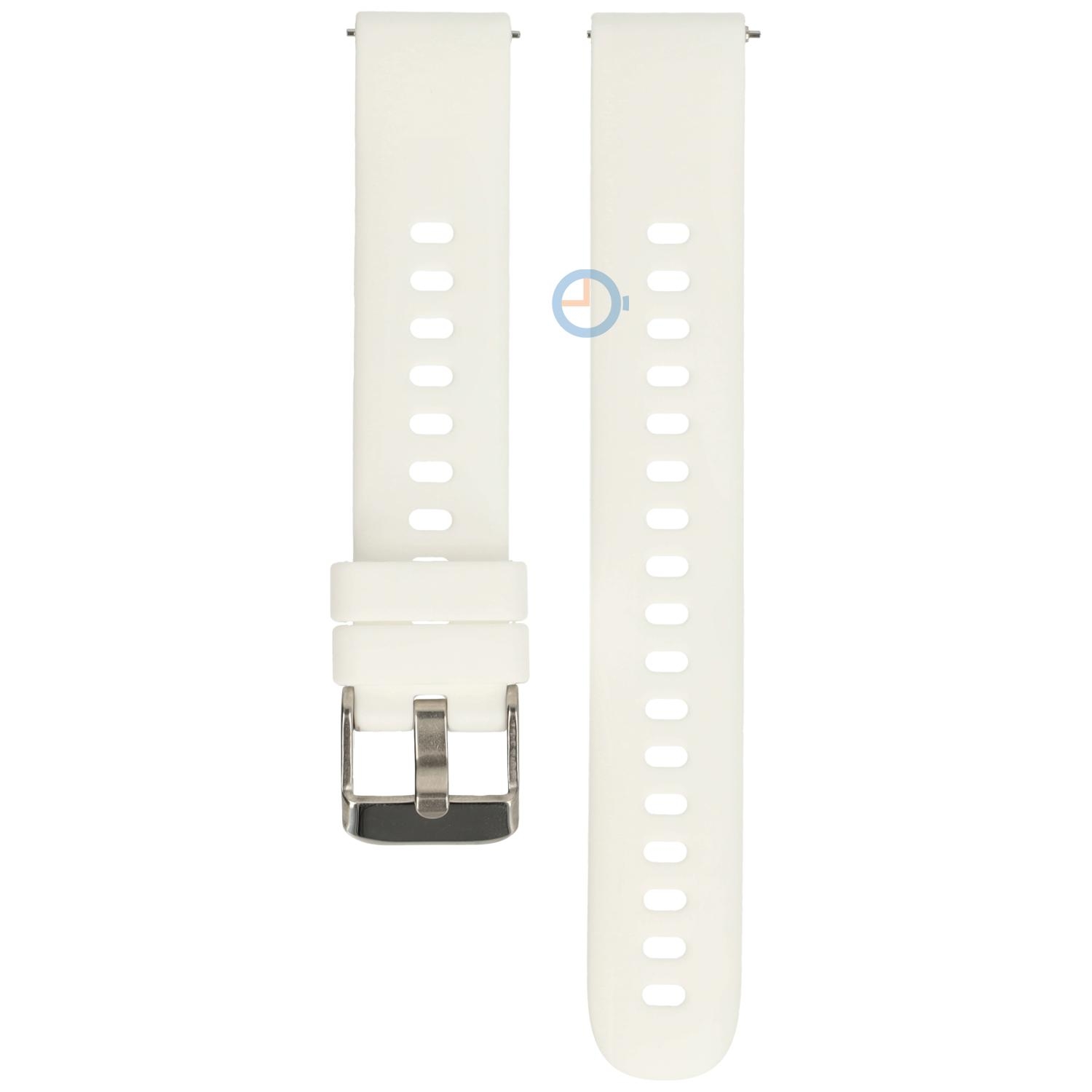 16mm silicon watch strap - White