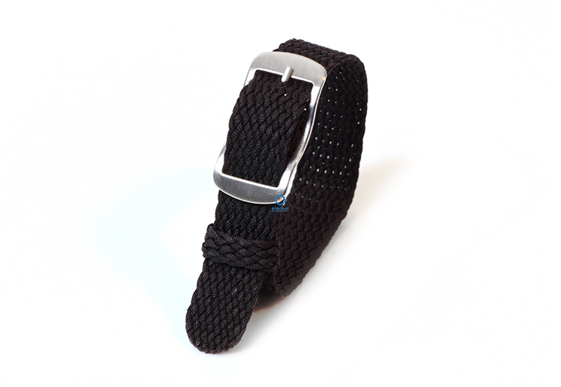 Perlon watch band 14mm black