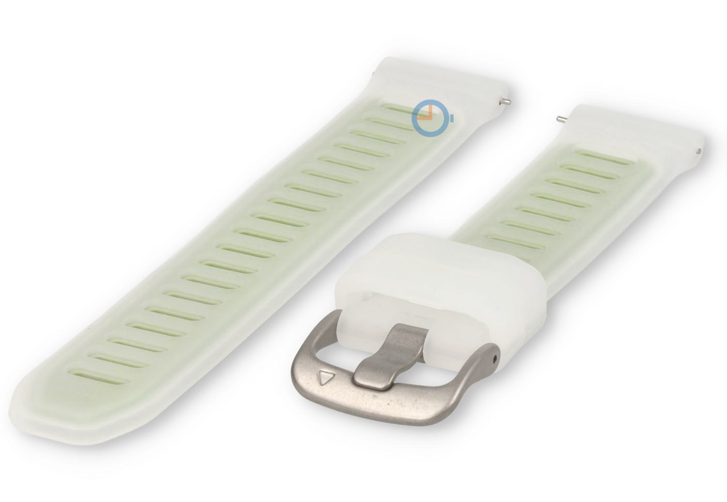 18mm watch strap Garmin Forerunner 255s - transparant/green