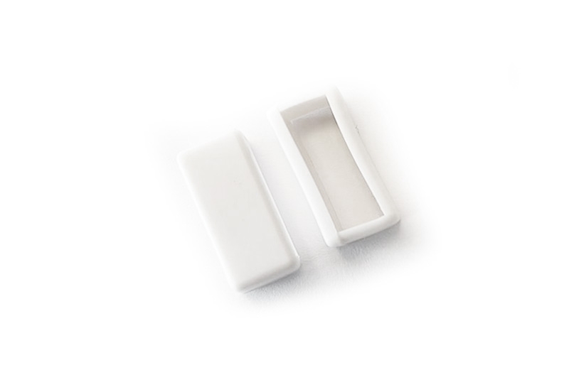 Watch band lug 16mm white silicone