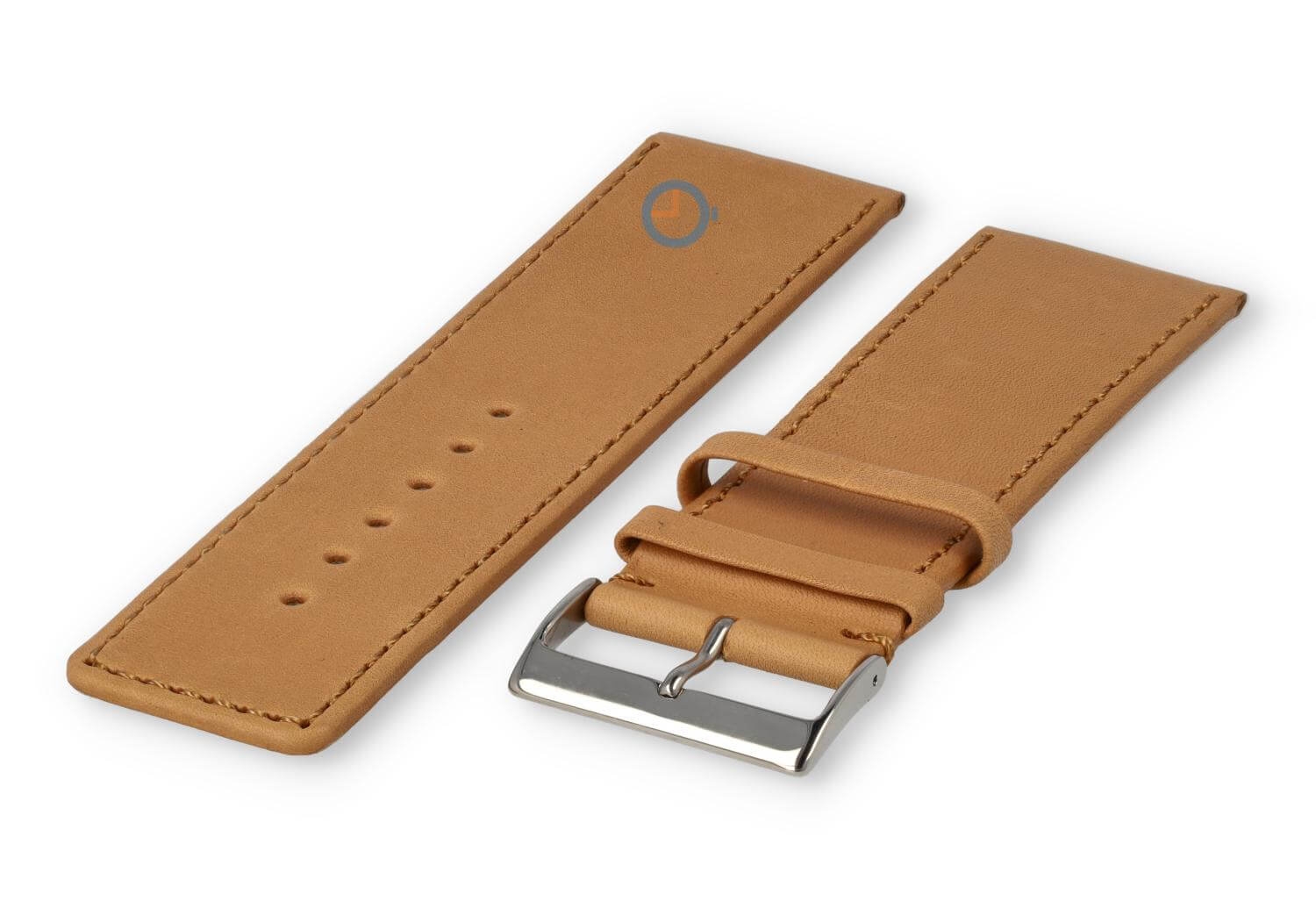 XL watch strap smooth leather - 30mm - light brown