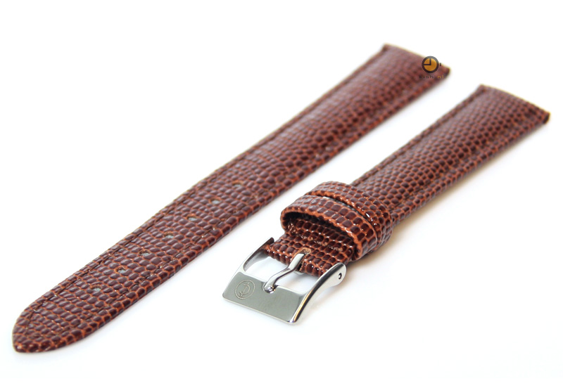 Watchstrap 16mm lightbrown lizard leather