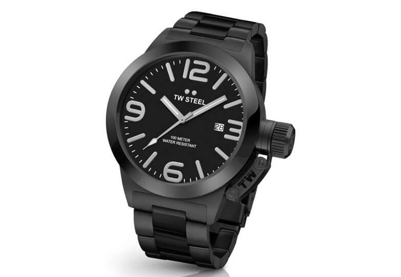 TW Steel Canteen bracelet CB211 watch strap black - 22mm