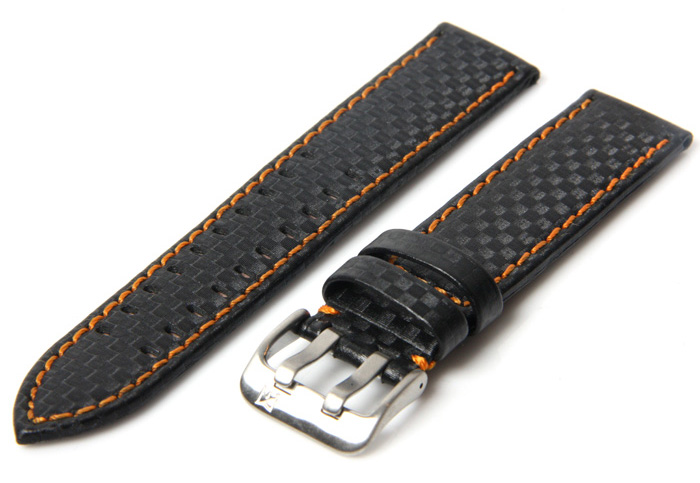 Watchstrap 18mm carbon black