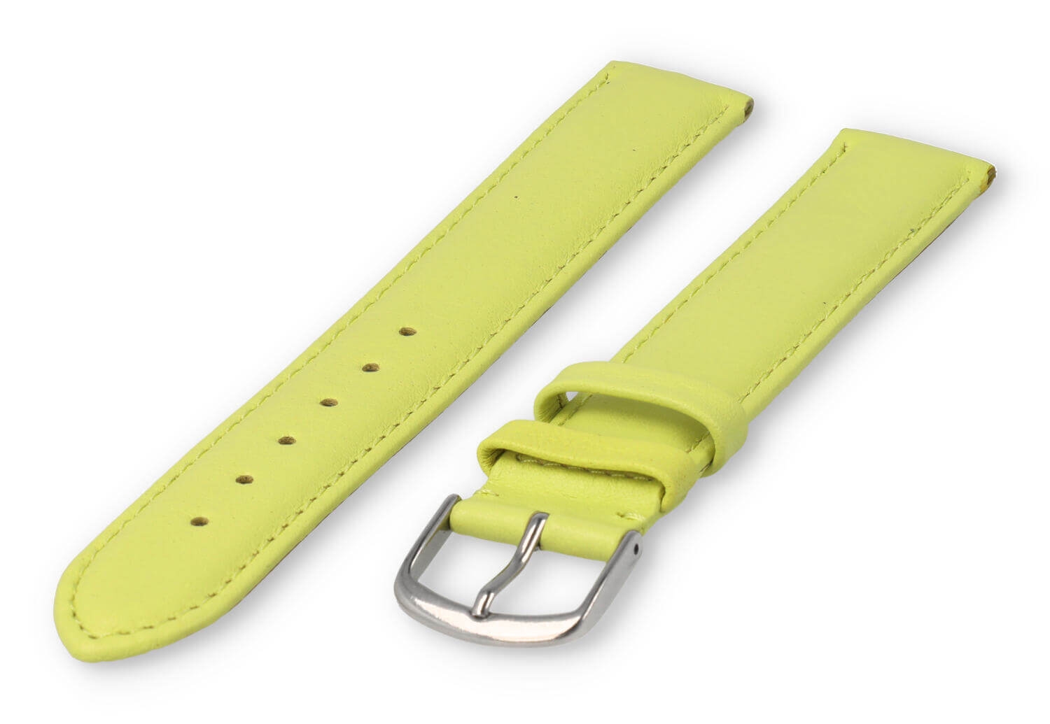 XL watch strap smooth leather - 18mm - lime