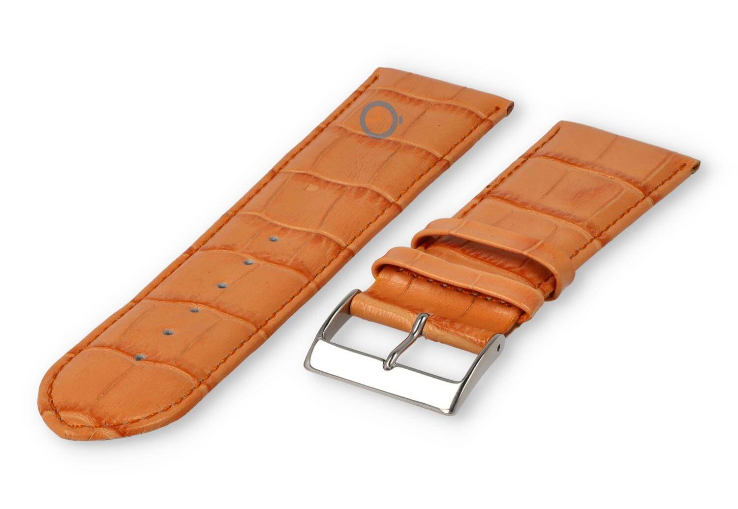 Basic croco watch strap - 24mm - orange