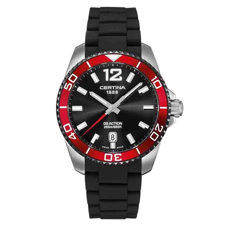 Certina bracelet C0134102705700A black rubber without buckle