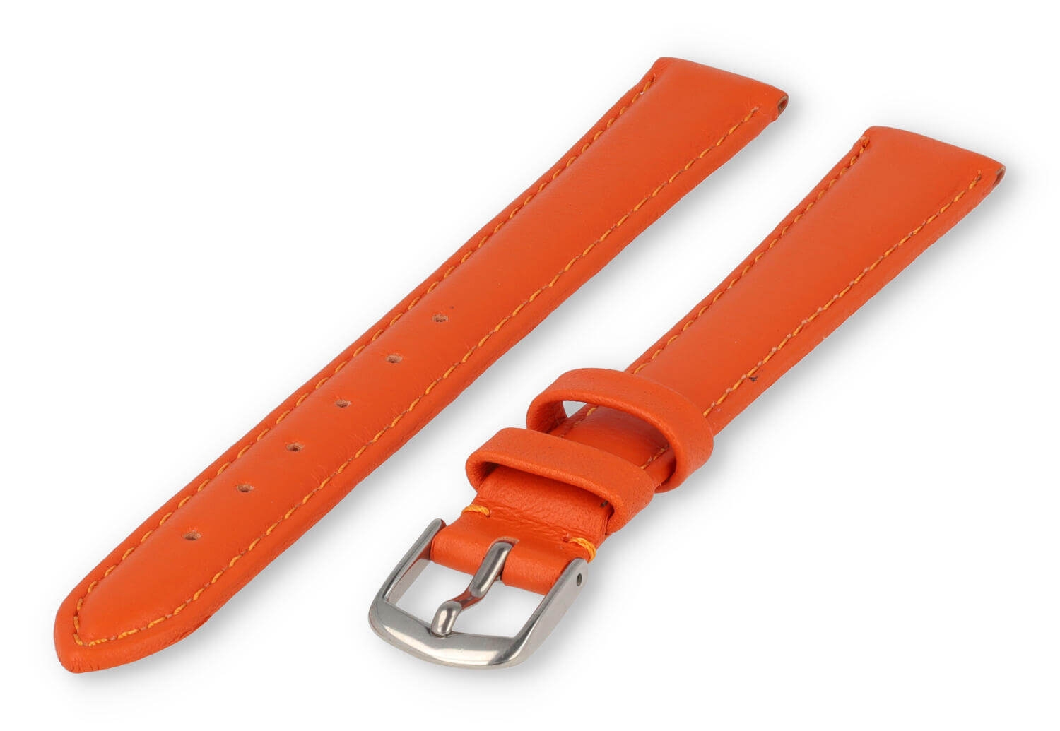 XL watch strap smooth leather - 16mm - orange