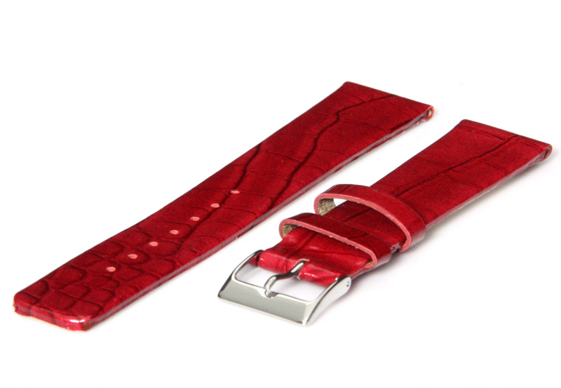 Watchstrap 20mm red high gloss