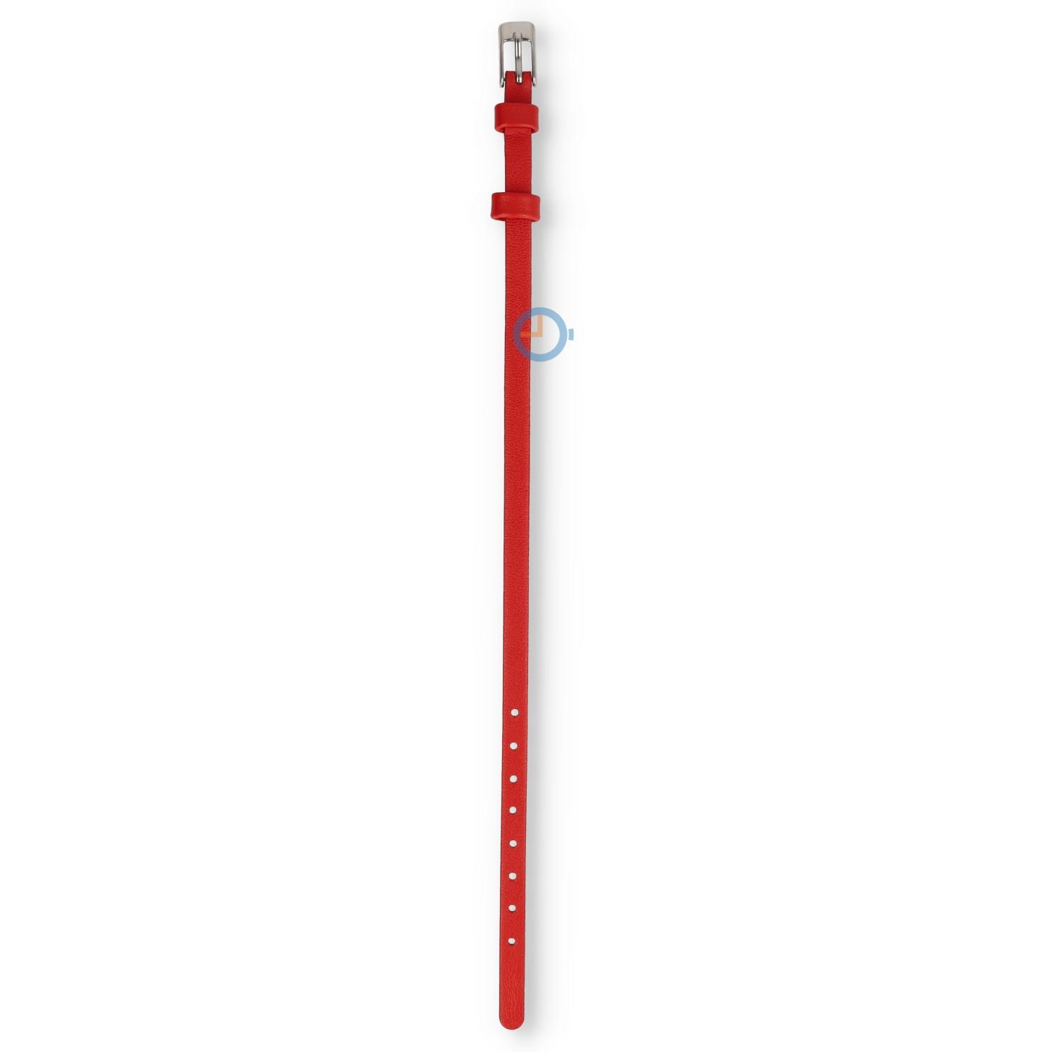 One-piece leather strap - 6mm - red