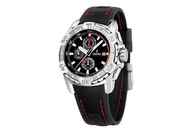 Festina watchstrap F16223-9 black/red