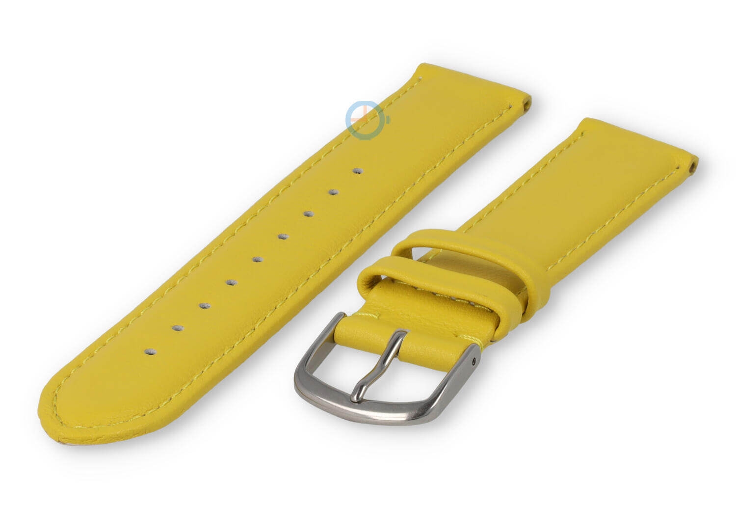 18mm watch strap smooth leather - yellow