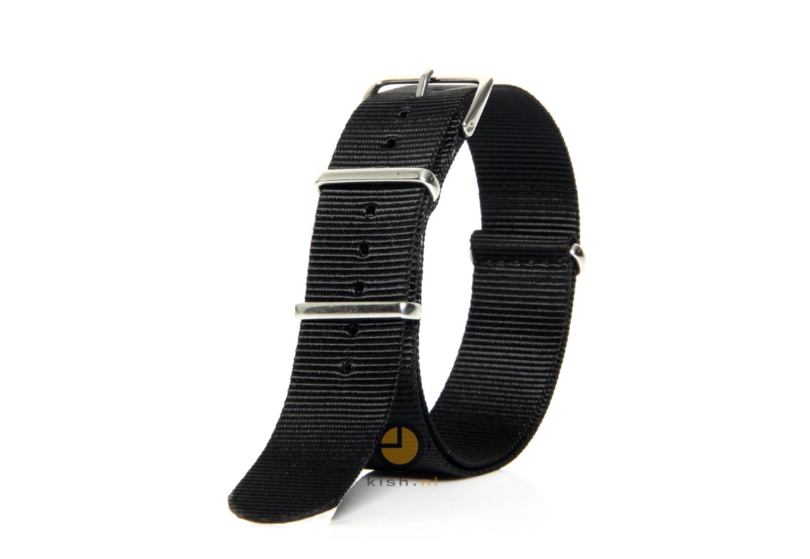 Watchstrap 24mm nato black