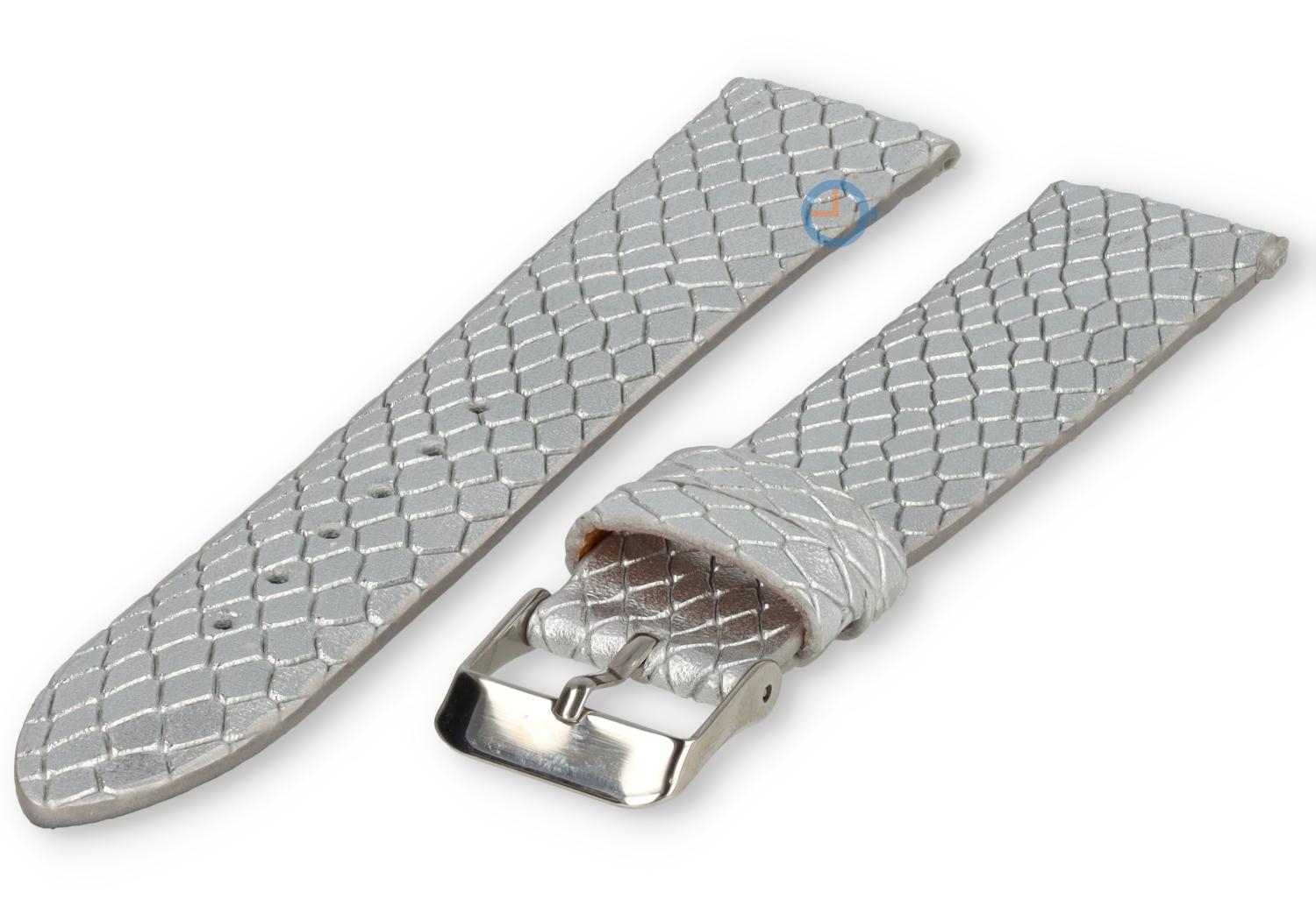 Alternative watch strap Rosefield - silver - 22mm