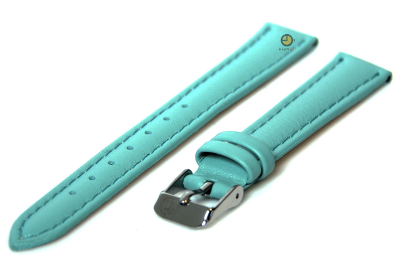 Watchstrap lightblue calf leather 16mm