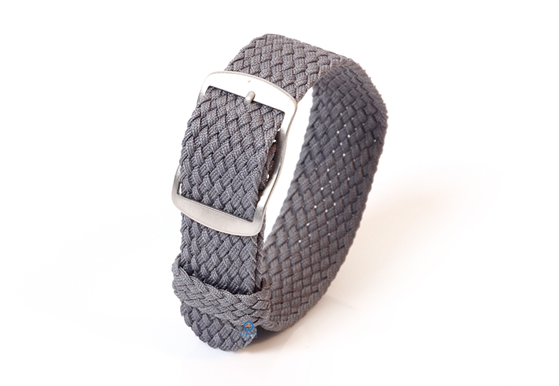 Perlon watch band 22mm grey
