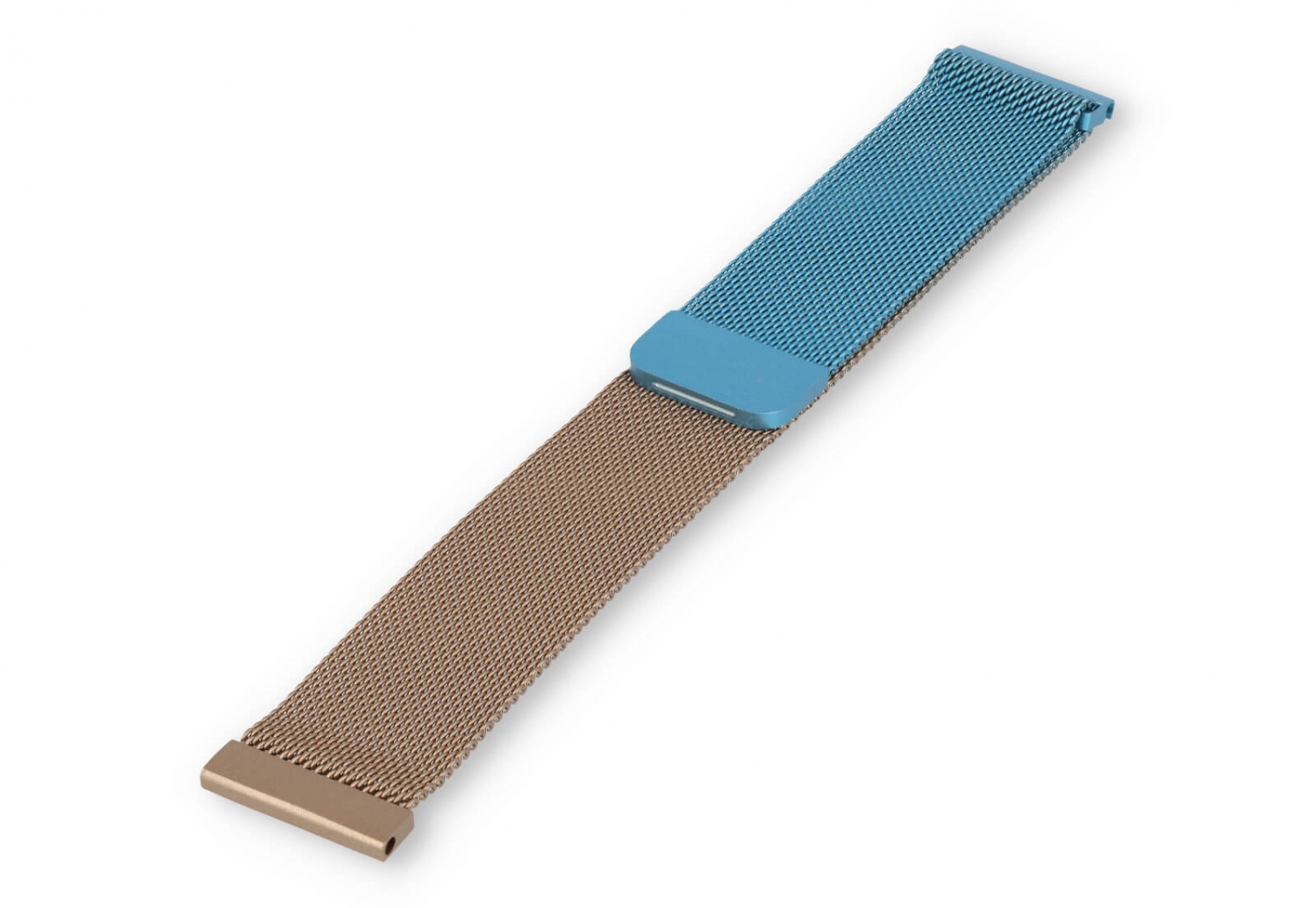 Milanese 20mm horlogeband - blauw/champagne