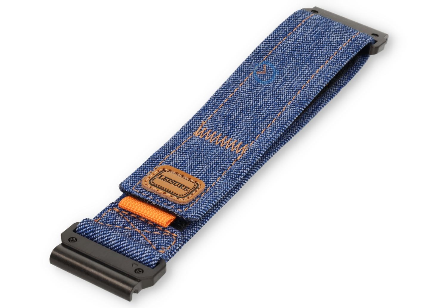Blue denim Garmin Fenix X wrist strap - 26mm - hook-and-loop