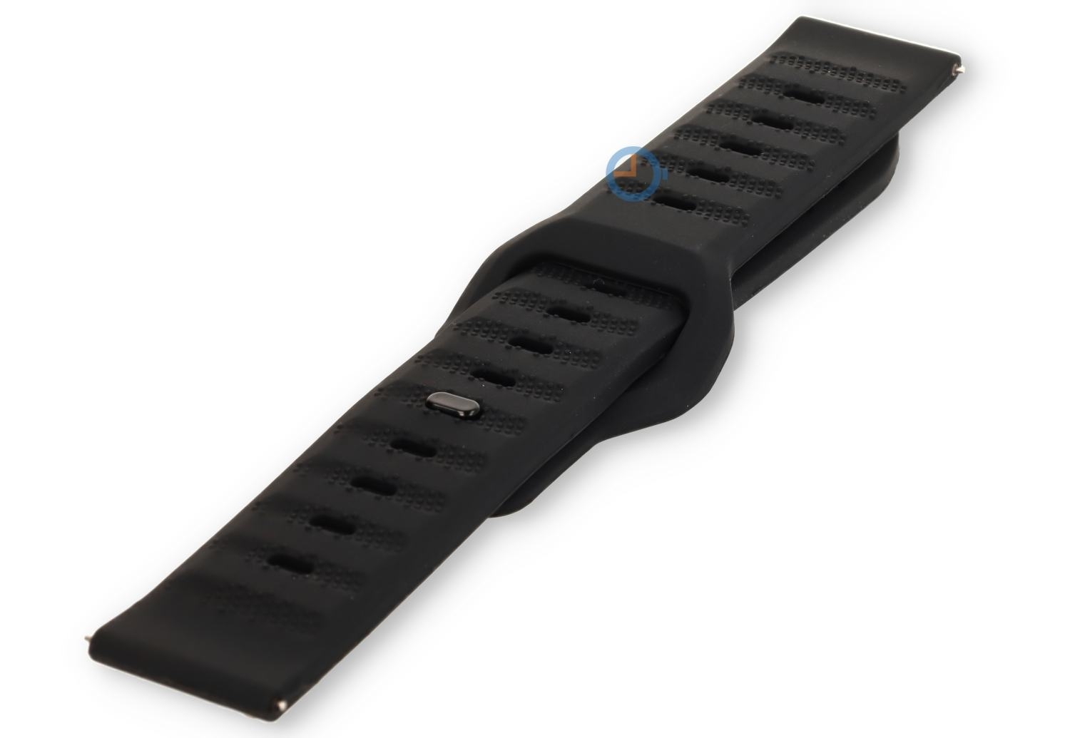 20mm silicone strap - tuck under - black
