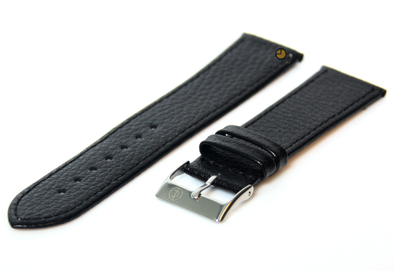 Watchstrap 22mm black bisonleather