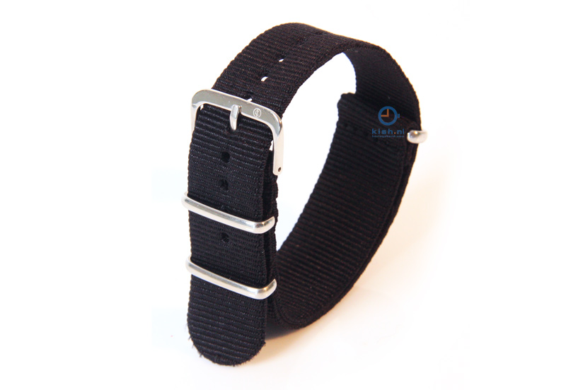 Watchstrap 18mm nylon black