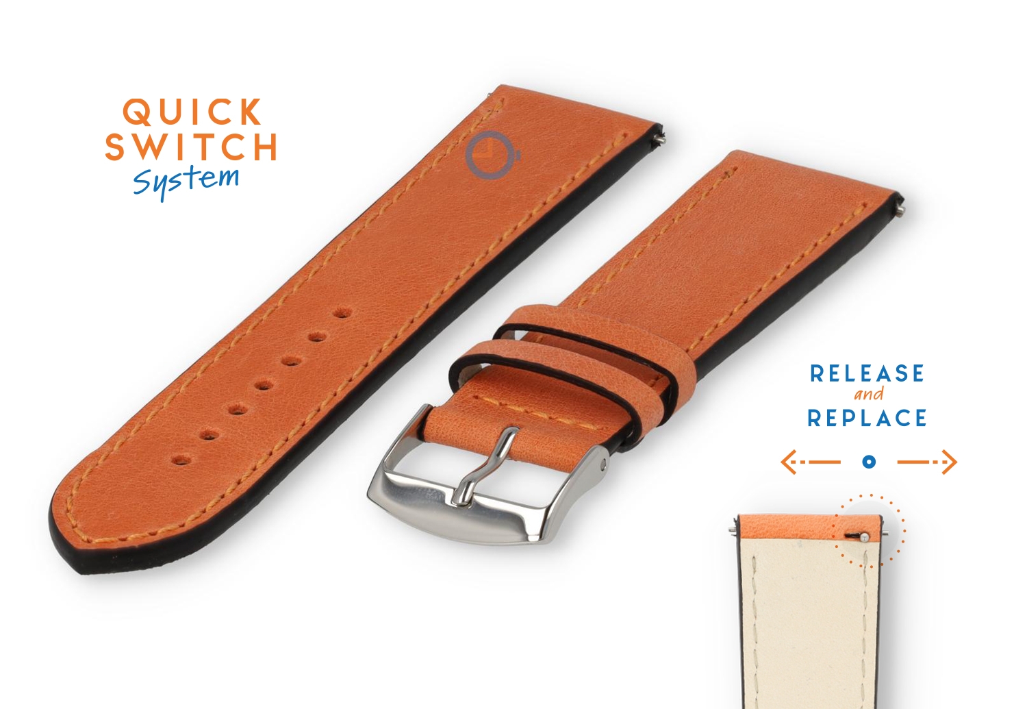 Watchstrap 22mm orange