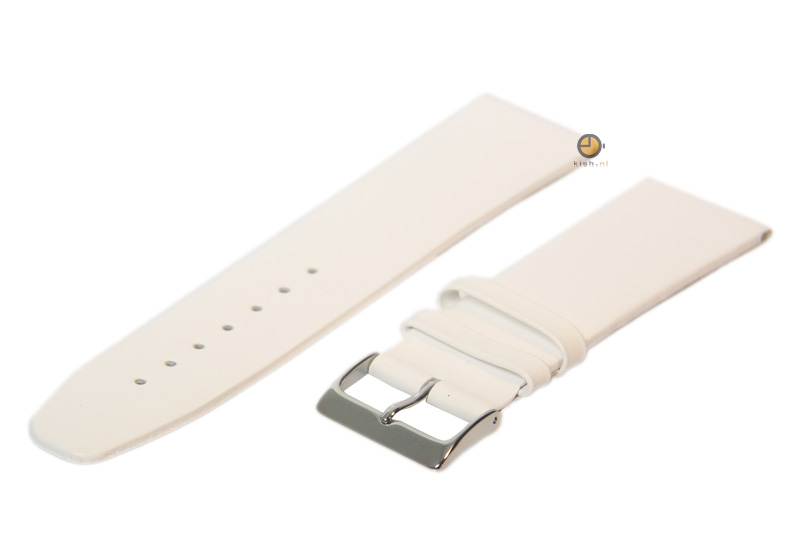 Watchstrap 24mm leather white